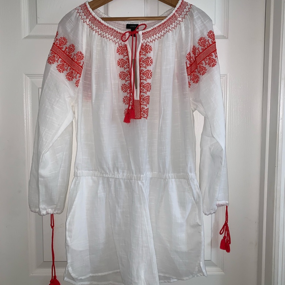 J. CREW NWT romper cover up with pockets